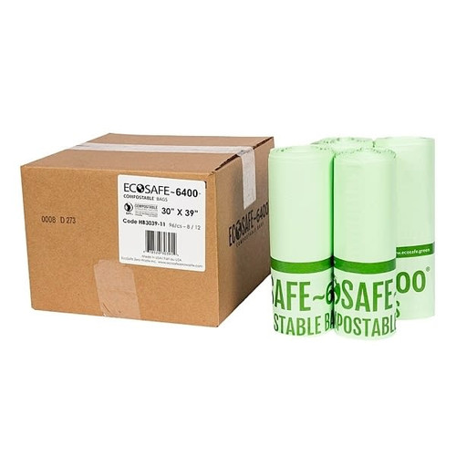 Ecosafe Compostable Can Liner 1.00 mL 30 In. X 39 In. Heavy Duty (96-Case)