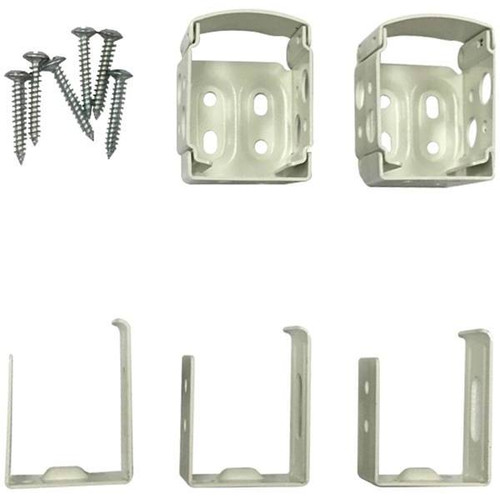 Hampton Bay 1 In Cordless Vinyl And Aluminum Side Mounting Bracket Set In White