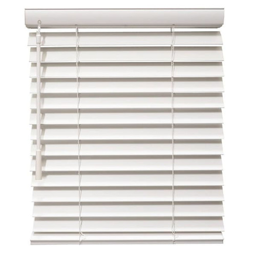 Champion 2 In. Smooth Faux Wood 33 In. X 72 In. Room Darkening Blind, Pure White