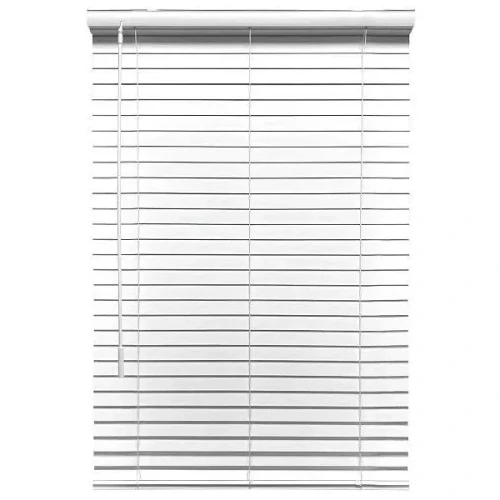 Champion Pure White 2 In. Cordless Room Darkening Smooth Faux Wood Blind 21x84"