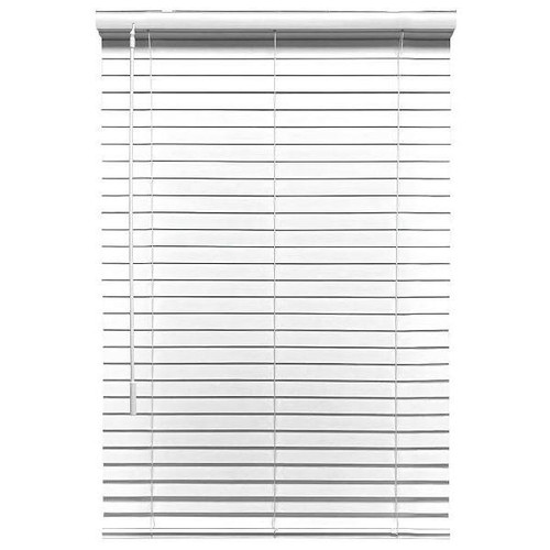 Champion® Pure White 2 In. Cordless Room Darkening Smooth Faux Wood Blind 48x96"