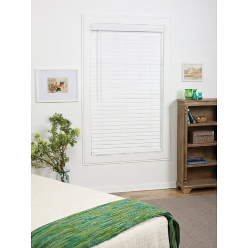 St. Charles 28 X 72" White 2" Cordless Faux Wood Horizontal Blind
