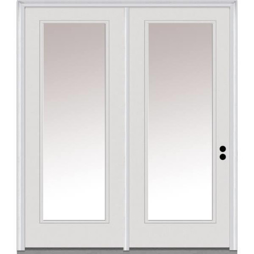 National Door Primed Steel Patio Door Full Lite Clear Glass, 4-9/16-In Frame, Lh