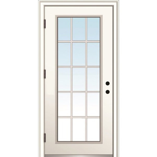 Mmi Door 15 Lite 36" X 80" Rh-Out Clear On 4-9/16" Primed Composite Frame Z0364607R