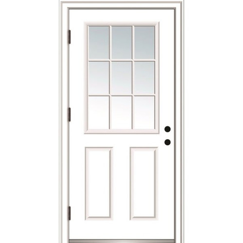 Mmi Door 9 Lite 36" X 80" Rh-Out Clear On 4-9/16" Primed Composite Frame Z0364575R