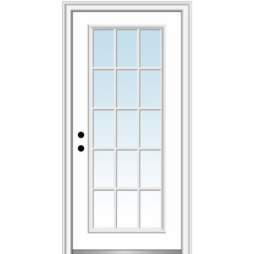 Mmi Door 15 Lite 30" X 80" Rh-In Clear On 4-9/16" Framesaver Primed Frame