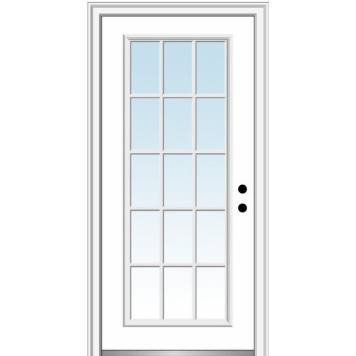 Mmi Door 15 Lite 36" X 80" Rh-In Clear On 6-9/16" Primed Composite Frame