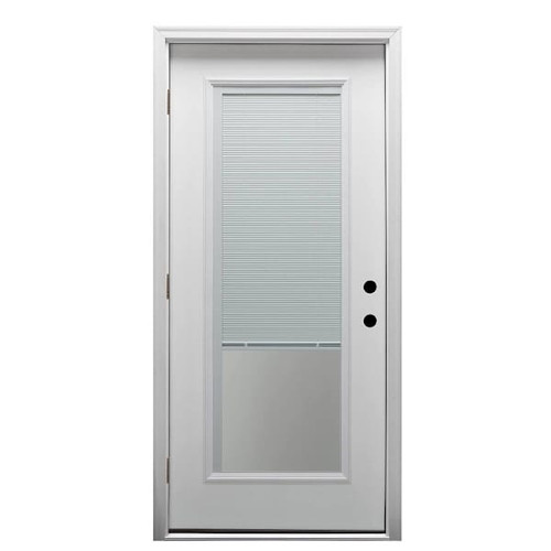 Mmi Door 30"X80" LH 6-Panel Steel Prehung Front Door On 6-9/16 Frame, Brickmould