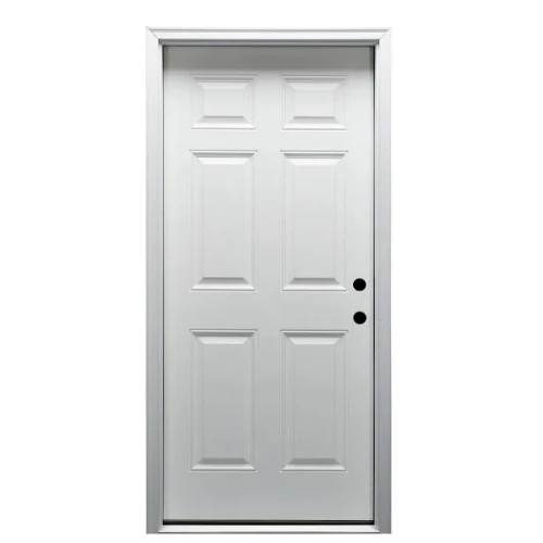 Mmi Door 32"X80" 6-Panel LH Primed Prehung Front Door With 6-9/16" Jamb Size