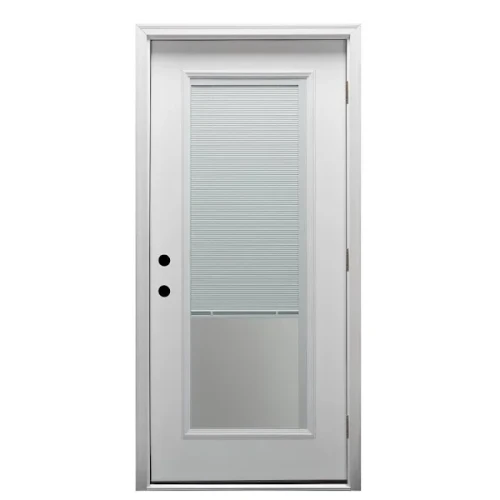 Mmi Door 32"X80" Internal Blinds LH Full Lite Clear Primed Prehung Front Door