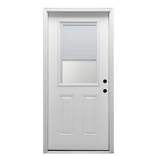Mmi Door 34"X80" Internal Blinds LH 1/2-Lite Clear Primed Prehung Front Door