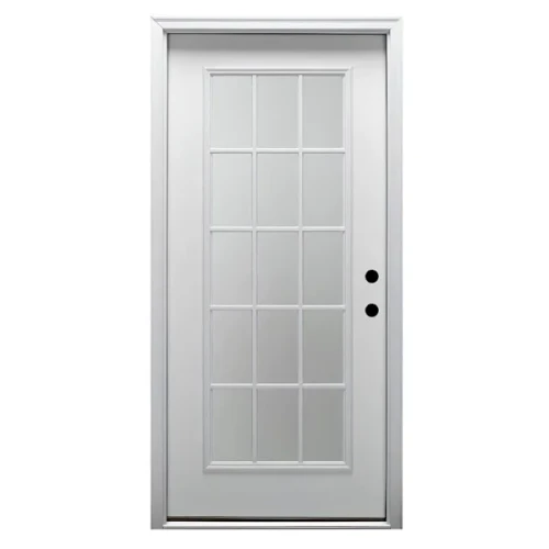 Mmi Door 34"X80" LH 15-Lite Clear Classic External Grilles Prehung Front Door