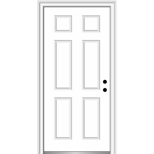 Mmi Door 6-Panel 32" X 80" Lh-In On 6-9/16" Primed Composite Frame