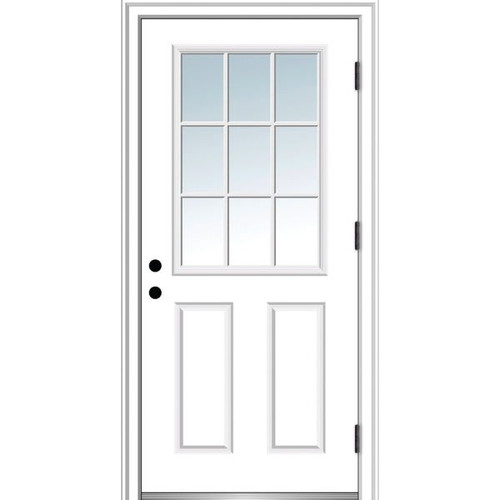 Mmi Door 9 Lite 36" X 80" Lh-Out Clear On 6-9/16" Primed Composite Frame