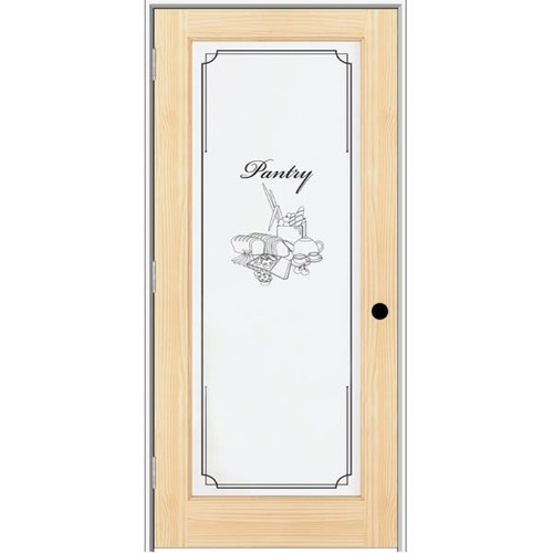 Mmi Door Unfinished 32" X 80" Right-Hand Pantry On 4-9/16 In. Pine Veneer Frame