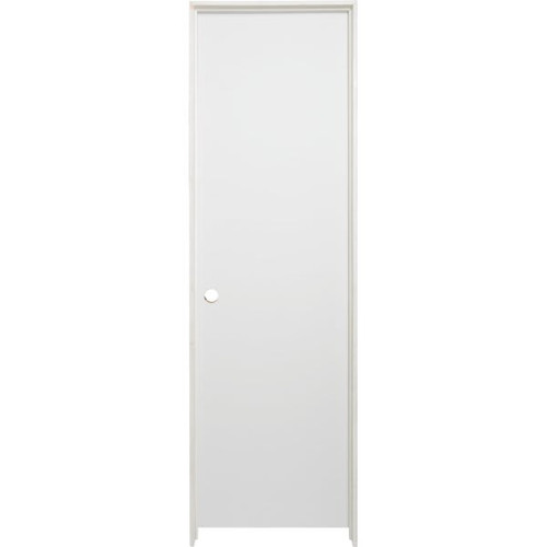 Masonite 30 In. X 80 In. X 4-9/16 In. Primed Flush Hollow Core Single Prehung Interior Door Left Hand Split Jamb