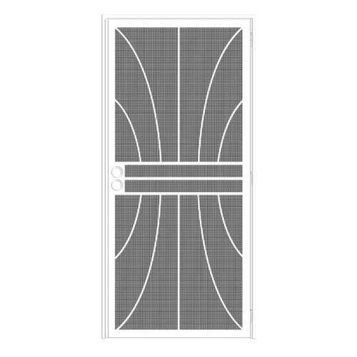 Unique Home Designs 36 In. X 80 In. Meridian White Surface Steel Security Door