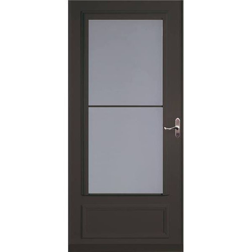 Larson 36 In X 81 In Lifestyle Brown Wood Core Mid-View Storm Door