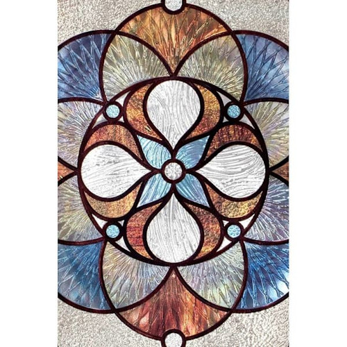 Artscape Window Film, Venice Amber Accent, 12" X 12"