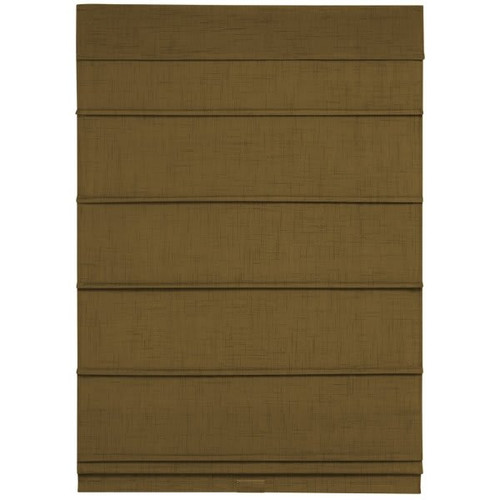 Cordless Textured Fabric Roman Shades - 23 In. W X 64 In. L, Cafe