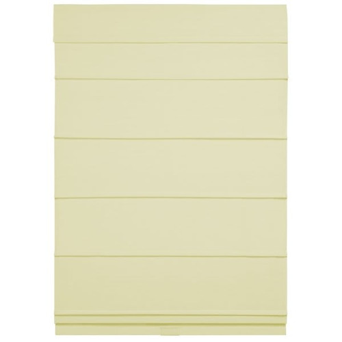 Cordless Textured Fabric Roman Shades - 31 In. W X 64 In. L, Ivory