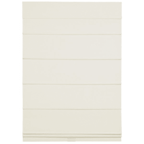 Cordless Textured Fabric Roman Shades - 35 In. W X 64 In. L, Bone