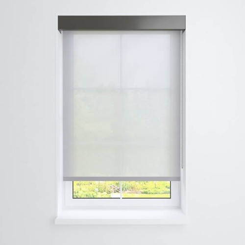 Fabtex Manual Roller Shade For Windows 24"-36"W X 72"H 5% Soft Chalk Grey