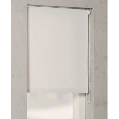Fabtex Manual Roller Shade For Windows 24"-36"W X 84"H Blackout Blanc