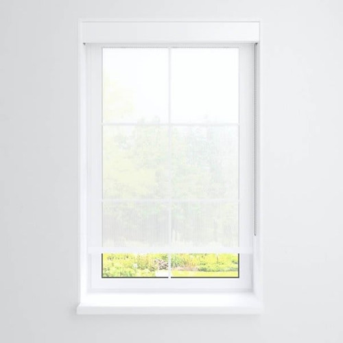 Fabtex Manual Roller Shade For Windows 48"-60"W X 72"H Finelines White