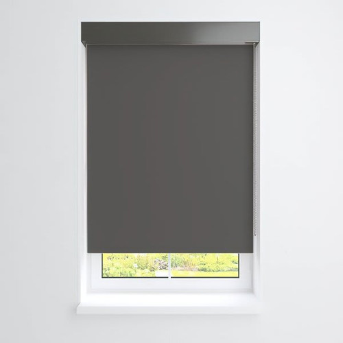 Fabtex Manual Roller Shade For Windows 72"-84"W X 84"H Blackout Grey