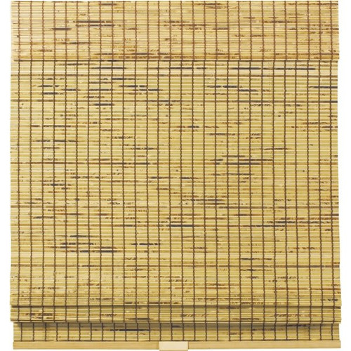 Home Basics Cordless Natural Woven Bamboo Roman Shade 43" X 64" Burnout