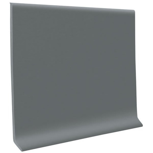 Roppe Pinnacle Rubber 1/8" Cove Base 4x4' Dark Gray, Carton Of 30