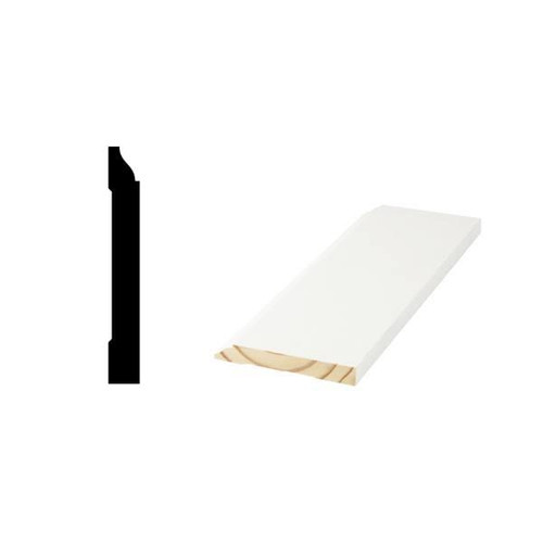 Woodgrain Distribution 620 9/16" X 4-1/4" X 8' Primed Finger-Jointed Base Moulding Package Of 5
