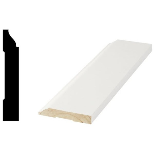 Woodgrain Distribution 623 9/16" X 3-1/4" X 8' Primed Finger-Jointed Base Moulding Package Of 5