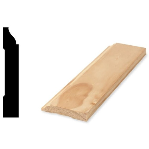 Woodgrain Distribution 623 9/16" X 3-1/4" X 8' Solid Pine Base Moulding, Package Of 5