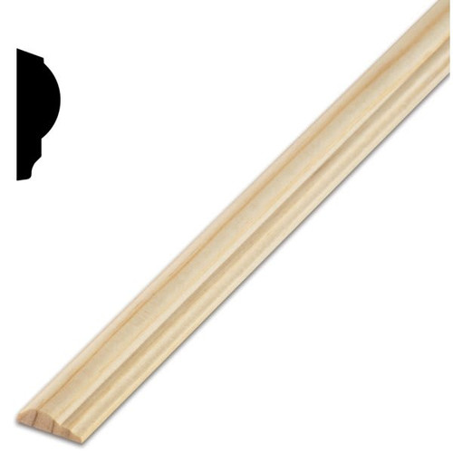 Woodgrain Distribution Decramold D7 5/16" X 7/8" Solid Pine Wall And Cabinet Trim Package Of 5