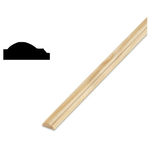 Woodgrain Distribution Decramold L58 17/32" X 7/32" X 8' Solid Pine Wall And Cabinet Trim Package Of 5