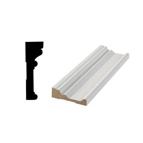 Woodgrain Distribution Rb-03 63/64" X 3-1/2" X 8' Primed Mdf Door And Window Casing Package Of 5