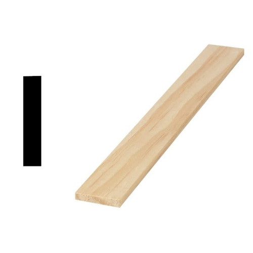 Woodgrain Millwork 267 Solid Pine Lattice Moulding 1/4x1-5/16x96", Package Of 5