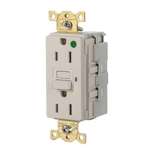 Hubbell Devices 15amp 125v Snapconnect Gfci Receptacle Light Almond