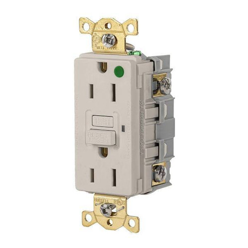 Hubbell Wiring Autoguard 15a 125v Heavy Duty Com Hosp Gfci Recp Light Almond