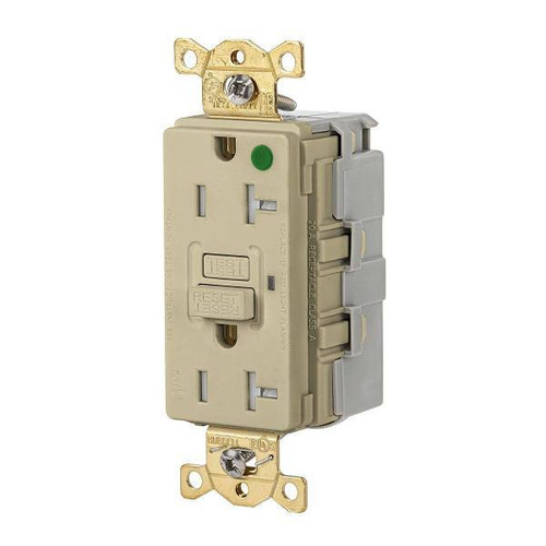 Hubbell Wiring Snapconnect Autoguard 20a 125v Hd Hosp Tr/Wr Gfci Recp Ivory