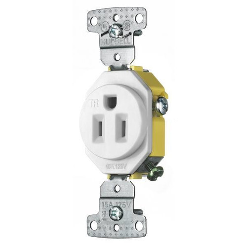 Hubbell 15 Amp 125 Volt Residential Grade Duplex Standard Outlet (10-Pack) (White)