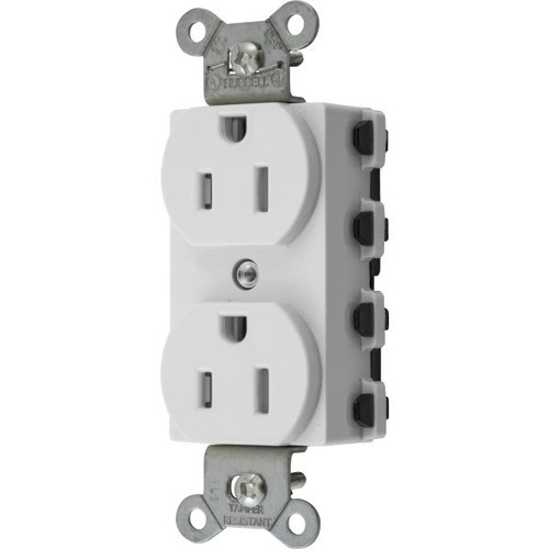 Hubbell Snap-On 15 Amp 125 Volt Heavy Duty Snapconnect Duplex Standard Outlet (White)