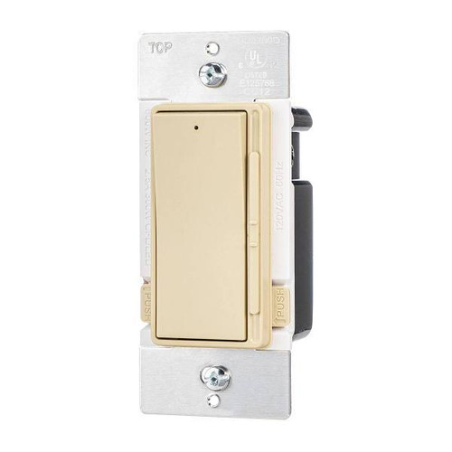 Hubbell Wiring Single Pole 3-Way 120 Volt Rocker Dimmer Switch Ivory LCD300DI