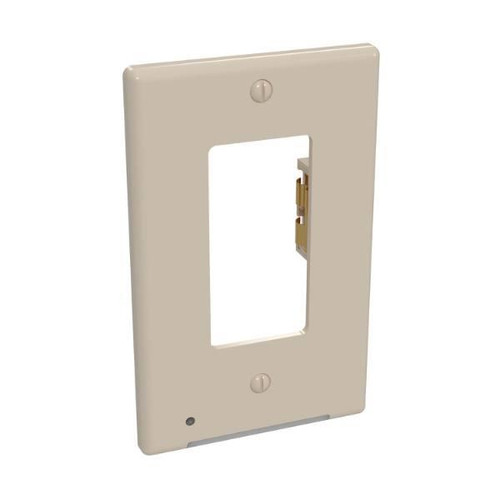 Westek 1-Gang Plastic Duplex Wall Plate W/ Nightlight (Almond)