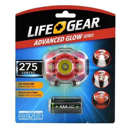 Life+gear 4 Light Mode, Ajustable, Advanced Glow Led Headlamp