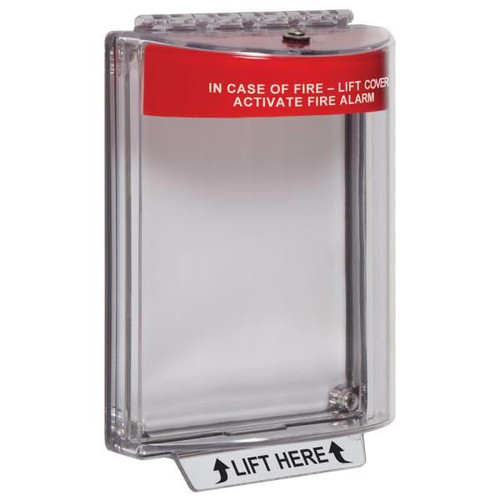 Safety Technology Universal Stopper, Flush Mount, No Sounder, Red, Fire Label