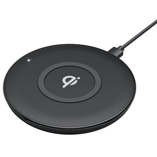 Teleadapt On-Desk Qi Wireless Charger,  With Anti-Thief Features, Black