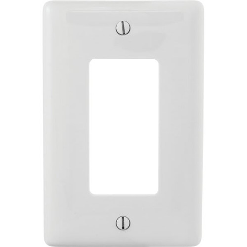 Hubbell 1-Gang Decorator Nylon Wall Plate (4-Pack) (White)